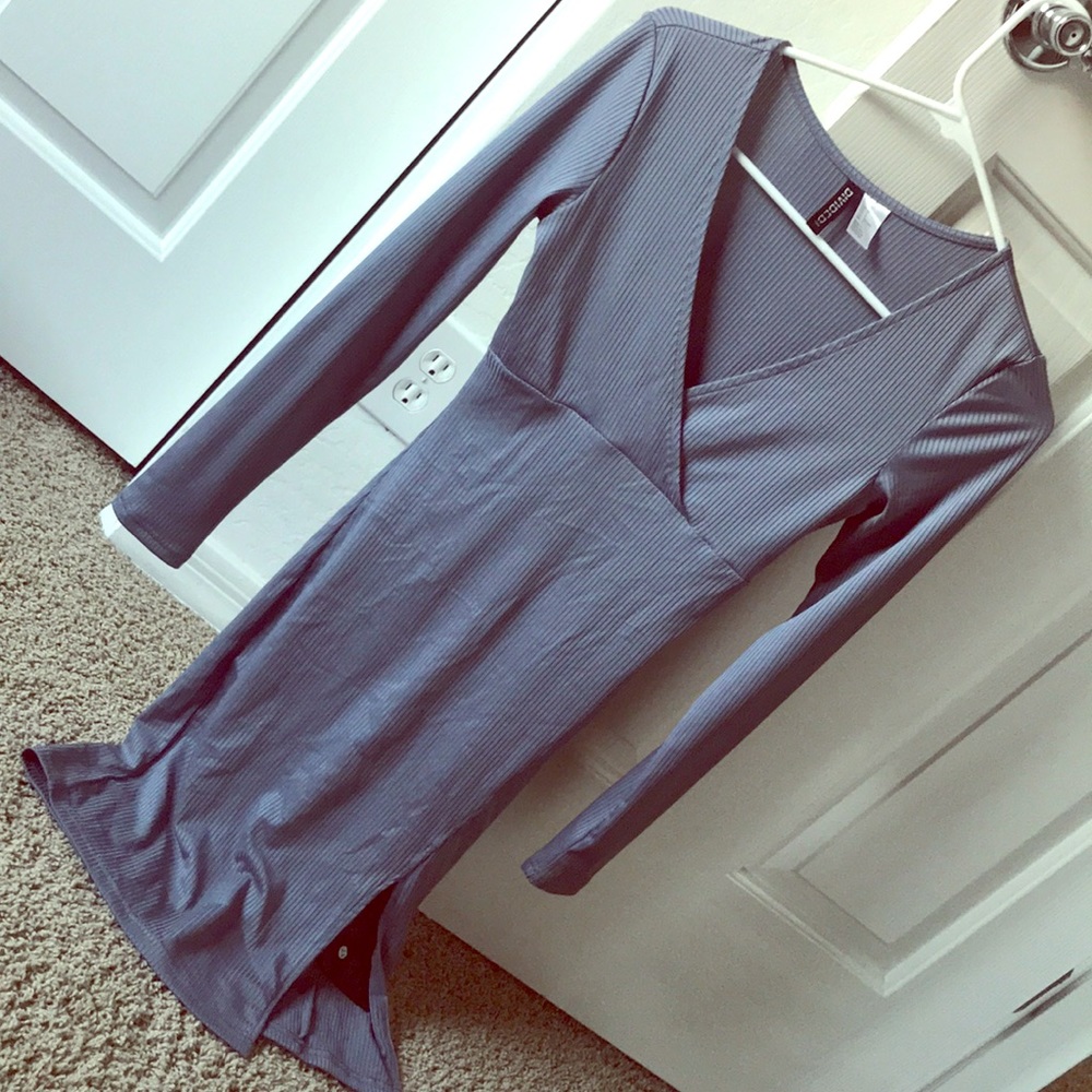 Long Sleeve light blueish grey H&M dress